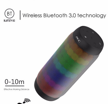 AEC BQ615 PRO Colorful LED Wireless HiFi Stereo Speaker, Combines Bluetooth + TF card player + FM radio + AUX + NFC - Desktop Speaker by AEC | Online Shopping South Africa | PMC Jewellery | Buy Now Pay Later Mobicred