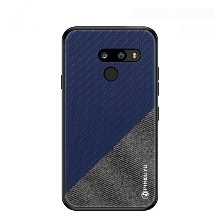 PINWUYO Hong Series Anti-fall TPU+ Chemical Fiber Cloth Protective Cover for LG G8 / G8 ThinQ(Blue) - LG by PINWUYO | Online Shopping South Africa | PMC Jewellery | Buy Now Pay Later Mobicred