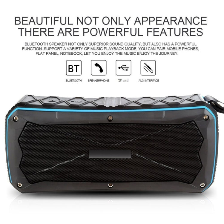 Portable Bluetooth Speaker Super Bass Stereo Wireless Speakers Support IP66 Waterproof Emergency Charging Handsfree TF - Waterproof Speaker by PMC Jewellery | Online Shopping South Africa | PMC Jewellery | Buy Now Pay Later Mobicred