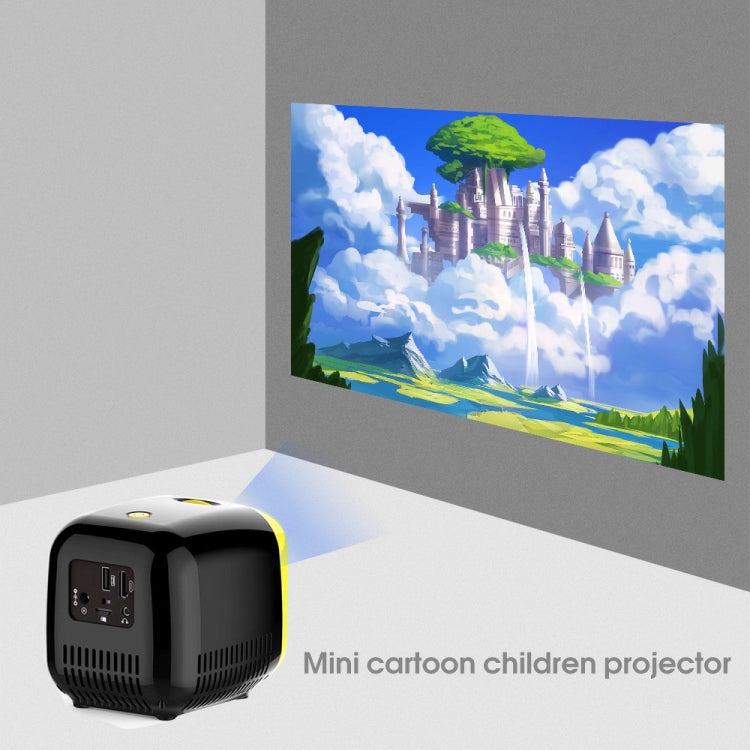 L1 Children Projector Mini LED Portable Home Speaker Projector, US Plug(Yellow) - LED Projector by PMC Jewellery | Online Shopping South Africa | PMC Jewellery | Buy Now Pay Later Mobicred