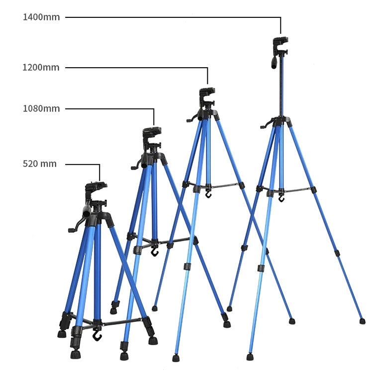 Portable Phone Live Selfie 3366 Tripod Stand DV SLR Camera Self-timer Full Light Bracket(Gold) - Tripods by PMC TechLife | Online Shopping South Africa | PMC TechLife | Buy Now Pay Later Mobicred