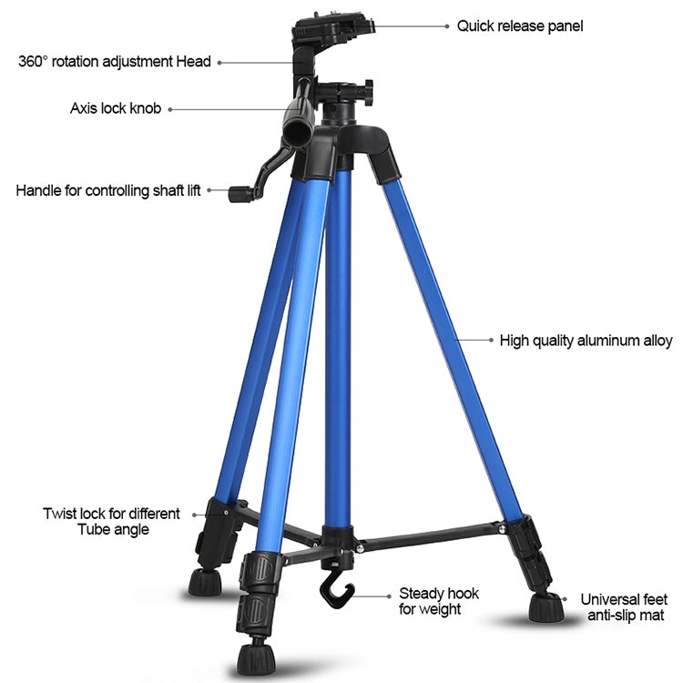 Portable Phone Live Selfie 3366 Tripod Stand DV SLR Camera Self-timer Full Light Bracket(Blue) - free shipping - PMC TechLife - Order now!
