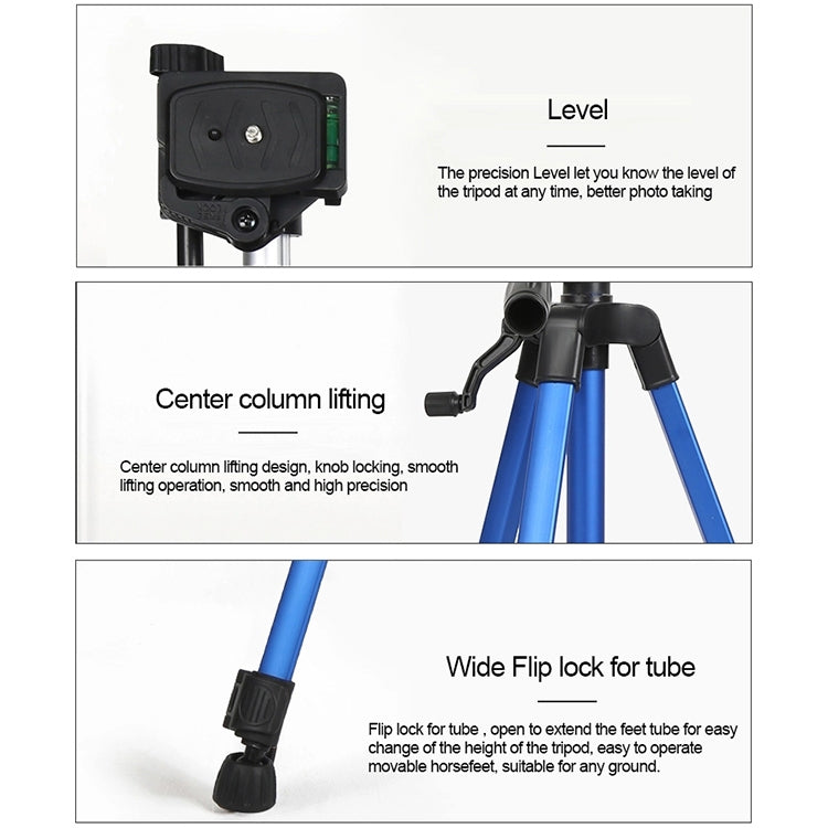 Portable Phone Live Selfie 3366 Tripod Stand DV SLR Camera Self-timer Full Light Bracket(Red) - Tripods by PMC TechLife | Online Shopping South Africa | PMC TechLife | Buy Now Pay Later Mobicred