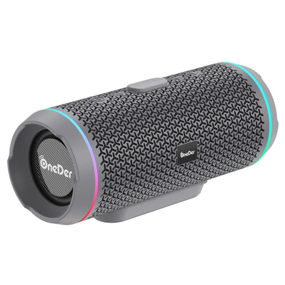 Oneder V10 Bluetooth 5.0 Color Dual LED lights, TWS Connection Function, 10W Stereo CD Quality，Support TF Card & USB Drive & AUX & FM(Grey) - Desktop Speaker by OneDer | Online Shopping South Africa | PMC Jewellery | Buy Now Pay Later Mobicred