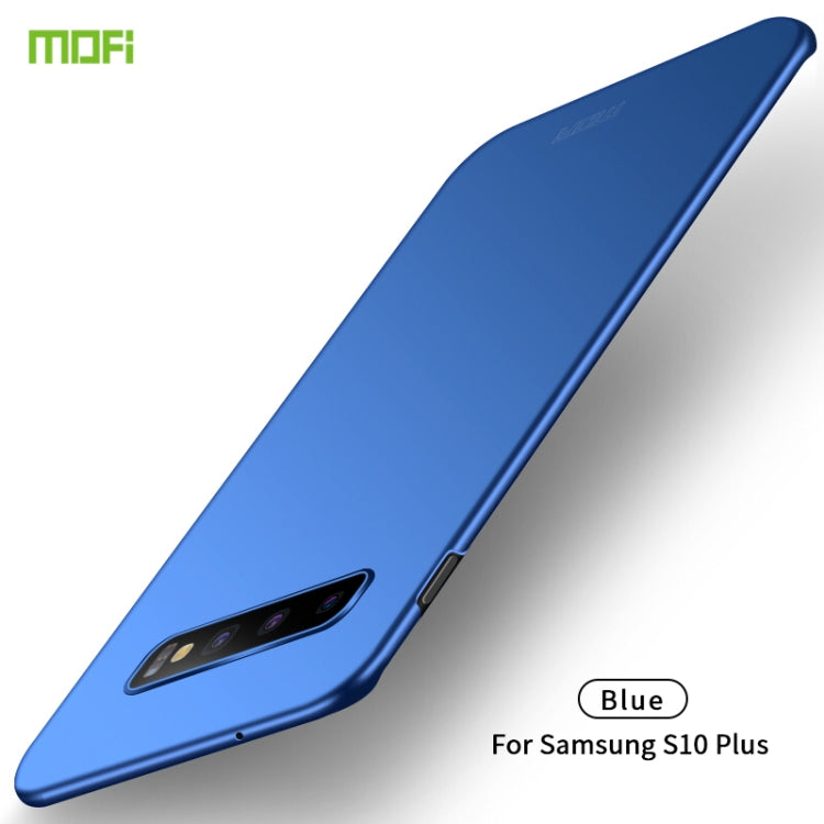 For Galaxy S10+ MOFI Frosted PC Ultra-thin Hard Case(Blue) - Galaxy Phone Cases by MOFI | Online Shopping South Africa | PMC Jewellery