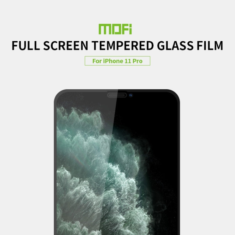 For iPhone 11 Pro MOFI 9H 2.5D Full Screen Tempered Glass Film(Black) - iPhone 11 Pro Tempered Glass by MOFI | Online Shopping South Africa | PMC TechLife