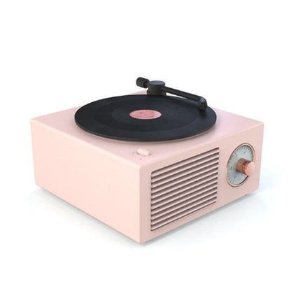 X10 Atomic Bluetooth Speakers Retro Vinyl Player Desktop Wireless Creative Multifunction Mini Stereo Speakers(Nordic Pink) - Desktop Speaker by PMC Jewellery | Online Shopping South Africa | PMC Jewellery | Buy Now Pay Later Mobicred