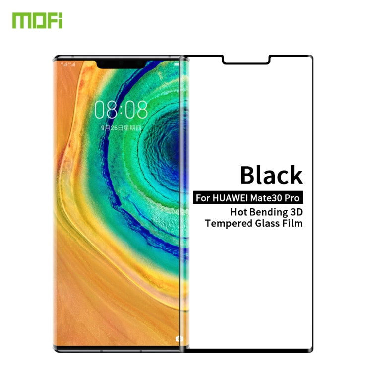 For Huawei Mate 30 Pro MOFI 9H 3D Explosion Proof Thermal Bending Full Screen Covered With Tempered Glass Film(Black) - Huawei Tempered Glass by MOFI | Online Shopping South Africa | PMC Jewellery | Buy Now Pay Later Mobicred