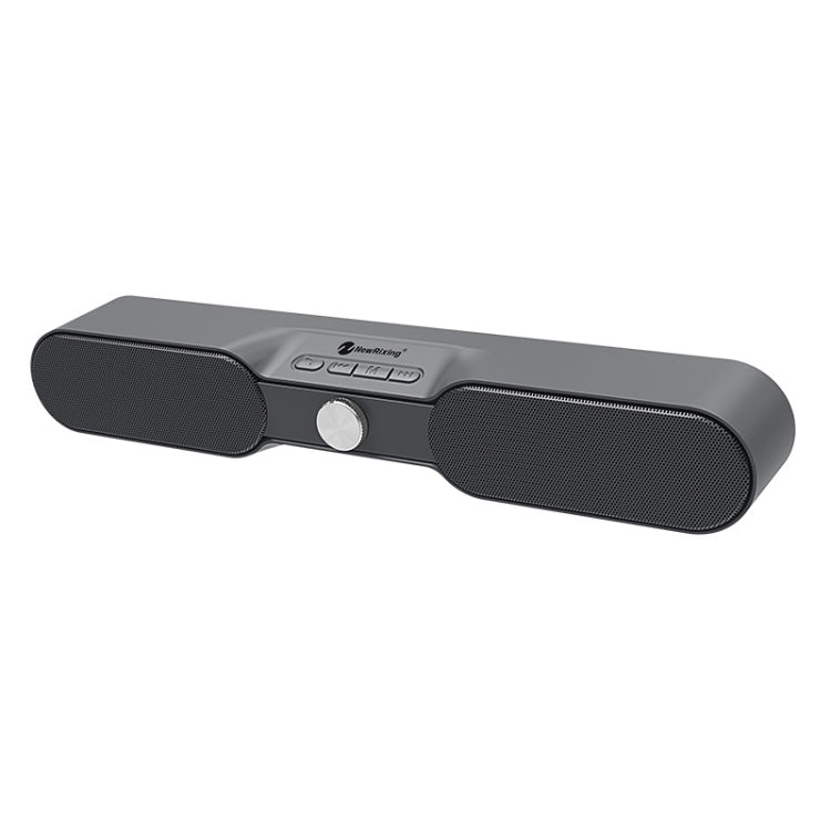 New Rixing NR4017 Portable 10W Stereo Surround Soundbar Bluetooth Speaker with Microphone(Gray) - Desktop Speaker by NewRixing | Online Shopping South Africa | PMC Jewellery | Buy Now Pay Later Mobicred