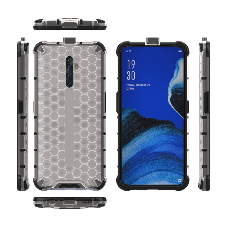 For Oppo Reno2 Z Shockproof Honeycomb PC + TPU Case(White) - OPPO Cases by PMC Jewellery | Online Shopping South Africa | PMC Jewellery