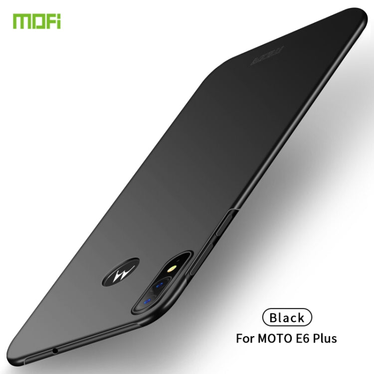 For MOTO E6 Plus MOFI Frosted PC Ultra-thin Hard Case(Black) - Motorola Cases by MOFI | Online Shopping South Africa | PMC Jewellery