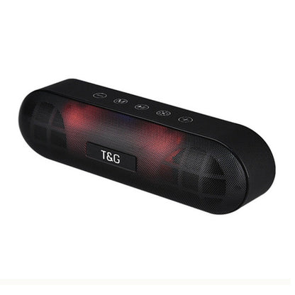 T&G TG148 Portable Stereo Audio Super Bass LED Lantern Pill Wireless Bluetooth Speaker(Black) - Desktop Speaker by T&G | Online Shopping South Africa | PMC Jewellery | Buy Now Pay Later Mobicred