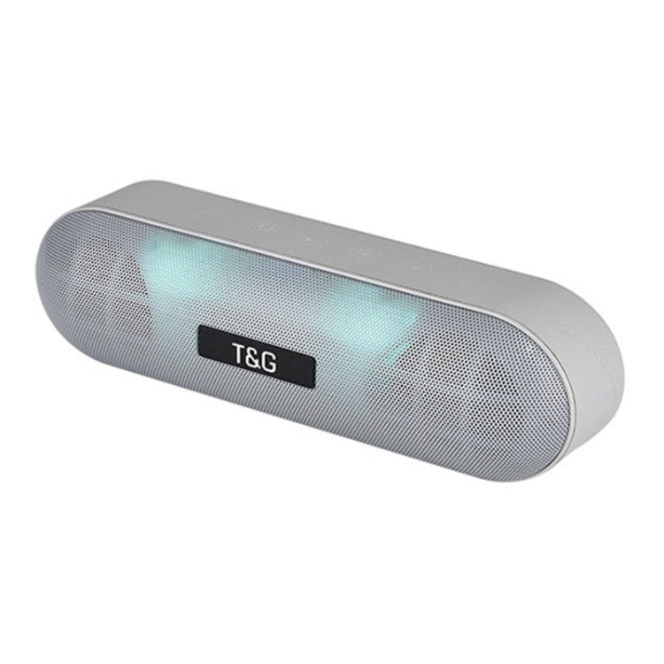 T&G TG148 Portable Stereo Audio Super Bass LED Lantern Pill Wireless Bluetooth Speaker(Gray) - Desktop Speaker by T&G | Online Shopping South Africa | PMC Jewellery | Buy Now Pay Later Mobicred