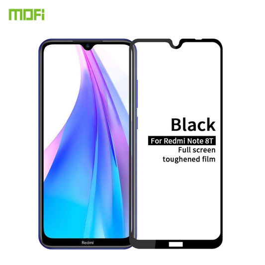 For Xiaomi Redmi Note 8T MOFI 9H 2.5D Full Screen Tempered Glass Film(Black) -  by MOFI | Online Shopping South Africa | PMC Jewellery | Buy Now Pay Later Mobicred