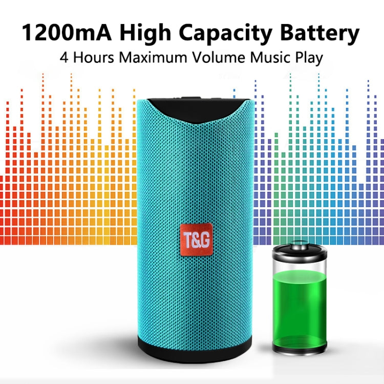 T&G TG113 Portable Bluetooth Speakers Waterproof Stereo Outdoor Loudspeaker MP3 Bass Sound Box with FM Radio(Green) - Desktop Speaker by T&G | Online Shopping South Africa | PMC Jewellery | Buy Now Pay Later Mobicred