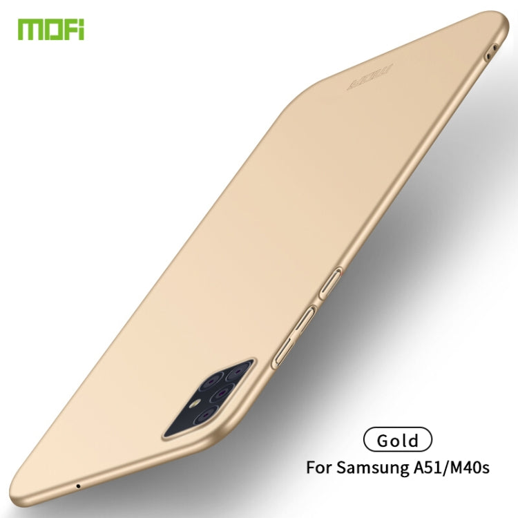 For Galaxy A51 MOFI Frosted PC Ultra-thin Hard Case(Gold) - Galaxy Phone Cases by MOFI | Online Shopping South Africa | PMC TechLife | Buy Now Pay Later Mobicred