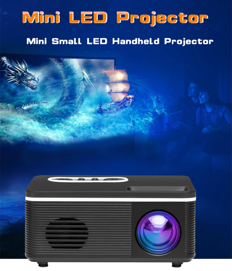 S361 80 lumens 320 x 240 Pixel Portable Mini Projector, Support 1080P, UK Plug(Black) - LED Projector by PMC Jewellery | Online Shopping South Africa | PMC Jewellery | Buy Now Pay Later Mobicred