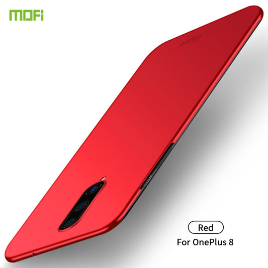 For  OnePlus 8 MOFI Frosted PC Ultra-thin Hard Case(Red) - OnePlus Cases by MOFI | Online Shopping South Africa | PMC Jewellery