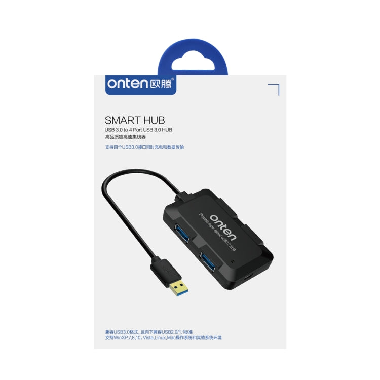 Onten 8102B USB 3.0 to USB 3.0 x 4 Adapter - USB 3.0 HUB by Onten | Online Shopping South Africa | PMC Jewellery | Buy Now Pay Later Mobicred