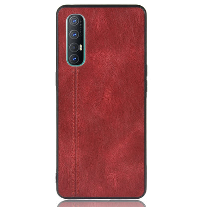 For Oppo Find X2 Neo Shockproof Sewing Cow Pattern Skin PC + PU + TPU Case(Red) - OPPO Cases by PMC Jewellery | Online Shopping South Africa | PMC Jewellery | Buy Now Pay Later Mobicred