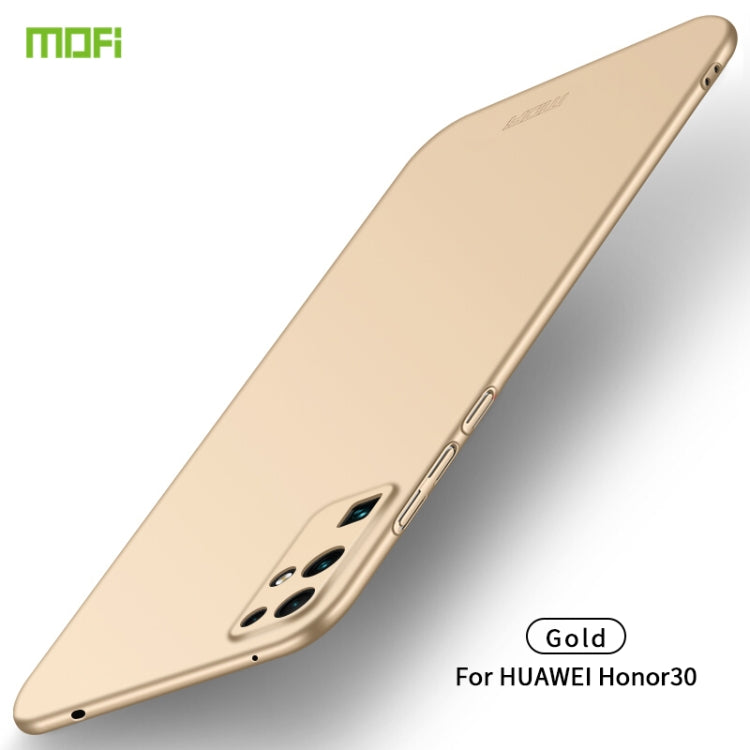 For Huawei Honor 30 MOFI Frosted PC Ultra-thin Hard Case(Gold) - Honor Cases by MOFI | Online Shopping South Africa | PMC Jewellery