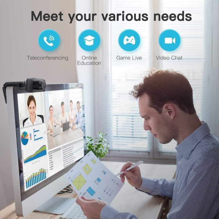 HD 1080P Megapixels USB Webcam Camera CMOS Sensor with MIC for Computer PC Laptops - HD Camera by PMC Jewellery | Online Shopping South Africa | PMC Jewellery | Buy Now Pay Later Mobicred