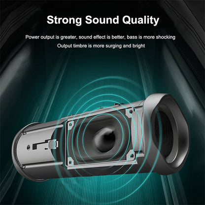 T&G TG191 10W Waterproof Bluetooth Speaker Stereo Double Diaphragm Subwoofer Portable Audio FM Radio(Black) - Waterproof Speaker by T&G | Online Shopping South Africa | PMC Jewellery | Buy Now Pay Later Mobicred