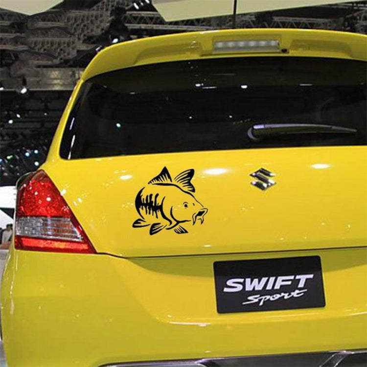 20 PCS Carp Fish Shape Window Car Sticker Reflective Car Styling Decoration(Black) - Decorative Sticker by PMC TechLife | Online Shopping South Africa | PMC TechLife | Buy Now Pay Later Mobicred