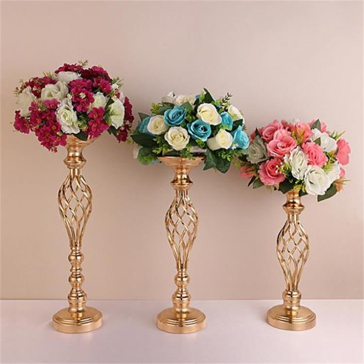 Gold Plated Wrought Iron Candlestick Window Wedding Props Decoration, Size:48cm - Candles & Candle Holders by PMC Jewellery | Online Shopping South Africa | PMC Jewellery