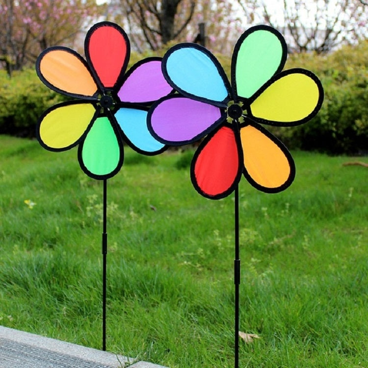 Outdoor Cloth Black Side Six Color Windmill Children Toys Garden Decoration - Toy Sports by PMC Jewellery | Online Shopping South Africa | PMC Jewellery