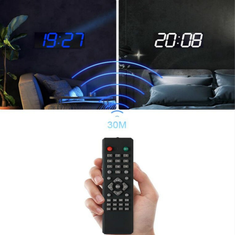 Wall Sticker LED Wall Clock Decorative Clock Creative Acrylic Mirror Clock US Plug, Style:Remote Version Sealed Box(Green Font) - Wall Clock by PMc TechLife | Online Shopping South Africa | PMc TechLife | Buy Now Pay Later Mobicred