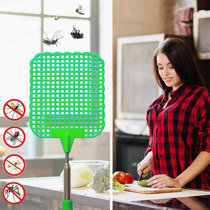 Creative Retractable Plastic Fly Swatter Summer Supplies Mosquito Swatter(Green) - Fly Swatter by PMC Jewellery | Online Shopping South Africa | PMC Jewellery | Buy Now Pay Later Mobicred