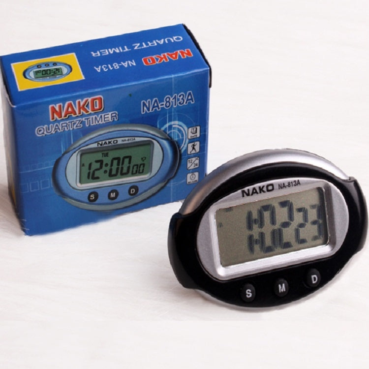 2 PCS Portable Car Electronic Clock Test Sports Clock Small Alarm Clock Stopwatch(Oval) - Alarm Clocks by PMc TechLife | Online Shopping South Africa | PMc TechLife | Buy Now Pay Later Mobicred