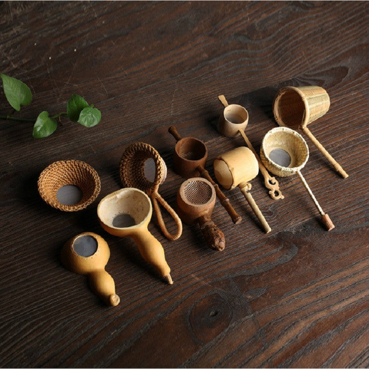 Bamboo Woven Creative Filter Reusable Filter Tea Colander Gadget, Style:Bamboo Basket Tea Leak - Tea Strainers by PMC Jewellery | Online Shopping South Africa | PMC Jewellery | Buy Now Pay Later Mobicred