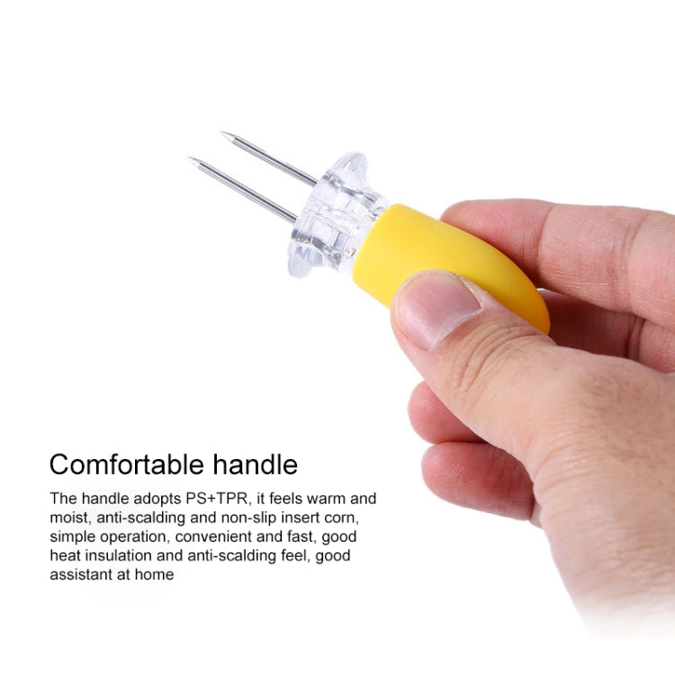 5 Pairs Outdoor BBQ Stainless Steel Corn Fork Fruit Fork Corn Device(Orange) - free shipping - PMC TechLife - Order now!