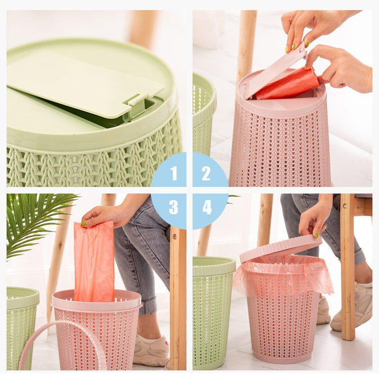 Household Removable Plastic Trash Bin Built-in Trash Bag Box(Green) - Trash Bin & Bags by PMc TechLife | Online Shopping South Africa | PMc TechLife | Buy Now Pay Later Mobicred