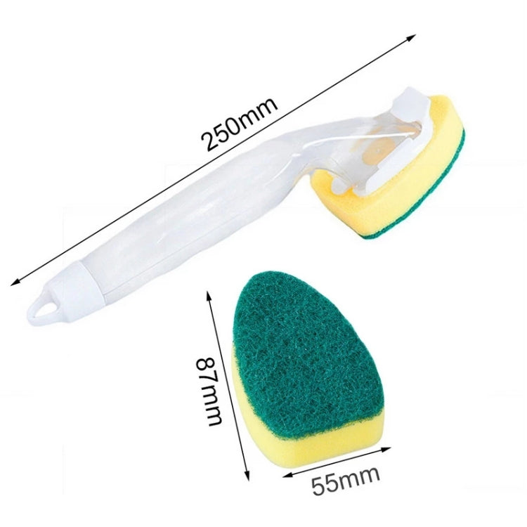 Kitchen Plastic Long Handle Cleaning Brush Automatic Adding Liquid Brush Removable Sponge Brush(With 1pcs head) - Sponges, Cloths & Brushes by PMc TechLife | Online Shopping South Africa | PMc TechLife | Buy Now Pay Later Mobicred