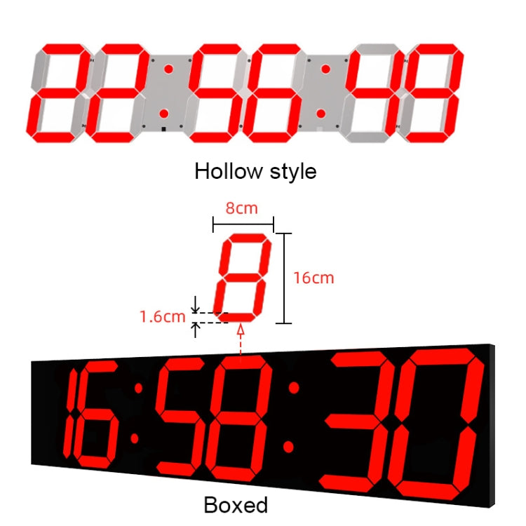 Creative LED Digital Wall Clock Multi-function WIFI Clock, Style:6 Bit Hollow WIFI(White) - Wall Clock by PMc TechLife | Online Shopping South Africa | PMc TechLife | Buy Now Pay Later Mobicred