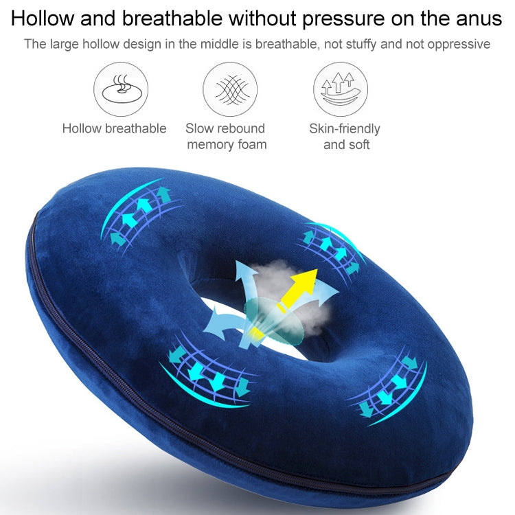 Anti-Decubitus Cushion Memory Foam Circle Chair Cushion(Blue) - Cushions & Pillows by PMC Jewellery | Online Shopping South Africa | PMC Jewellery | Buy Now Pay Later Mobicred