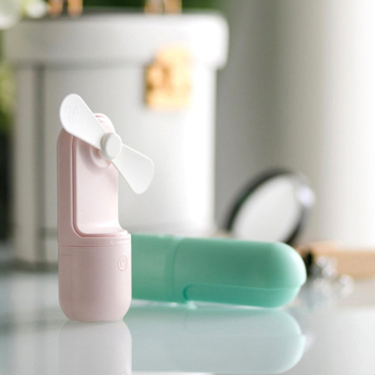 USB Charging Handheld Mini Folding Fan Desktop Fan(Green) - Electric Fans by PMC TechLife | Online Shopping South Africa | PMC TechLife | Buy Now Pay Later Mobicred