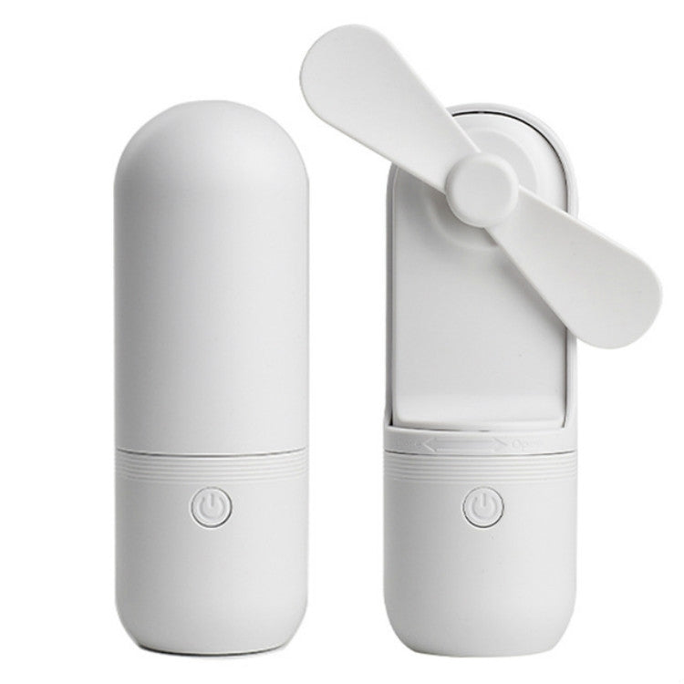 USB Charging Handheld Mini Folding Fan Desktop Fan(White) - Electric Fans by PMC TechLife | Online Shopping South Africa | PMC TechLife | Buy Now Pay Later Mobicred