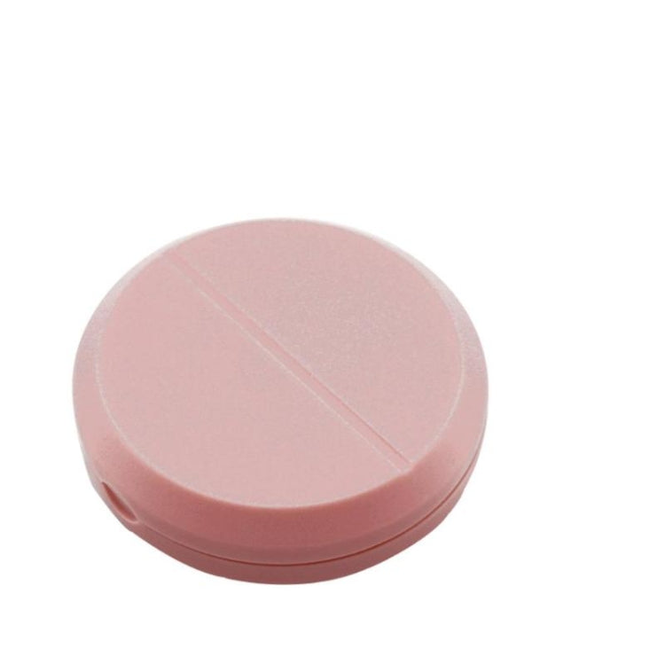 Round Medicine Cutter Stainless Steel Blade Plastic Medicine Dispensing Box(White) - free shipping - PMC TechLife - Order now!