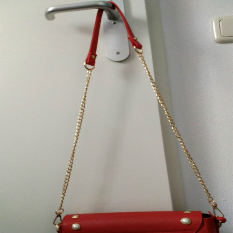 Women Bag PU Leather Chain Long Shoulder Strap Bag Accessories(Purple Red) - Accessories by PMC TechLife | Online Shopping South Africa | PMC TechLife | Buy Now Pay Later Mobicred
