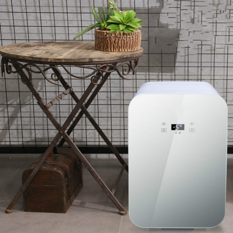 Somate SMT-8L Digital Display Car Home Dual-use Mini Refrigerator, Color:White Tempering Door, Specification:CN Plug - free shipping - PMC TechLife - Order now!