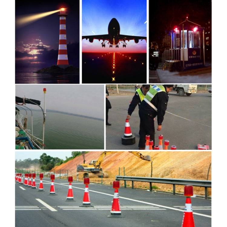 Night Solar Warning Construction Safety Warn Flash Lights Signal Light(Slim handle) - Warning Lights by PMC TechLife | Online Shopping South Africa | PMC TechLife | Buy Now Pay Later Mobicred