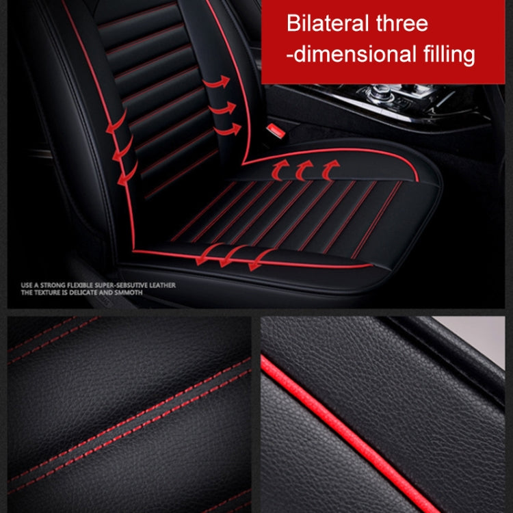 Universal PU Leather Car Seat Cover Black Red - Seat Accessories by PMC TechLife | Online Shopping South Africa | PMC TechLife | Buy Now Pay Later Mobicred