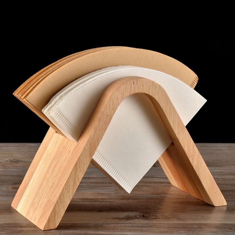 Coffee Filter Holder Coffee Storage Rack Filter Box Paper Base Bracket Display Stand Wooden V Holder - free shipping - PMC TechLife - Order now!