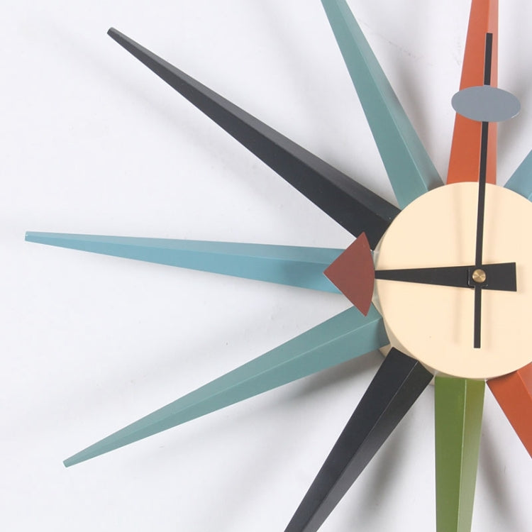 Simple Modern Sun Clock Creative Home Accessories Wall Clock(Red Pole) - Wall Clock by PMC TechLife | Online Shopping South Africa | PMC TechLife