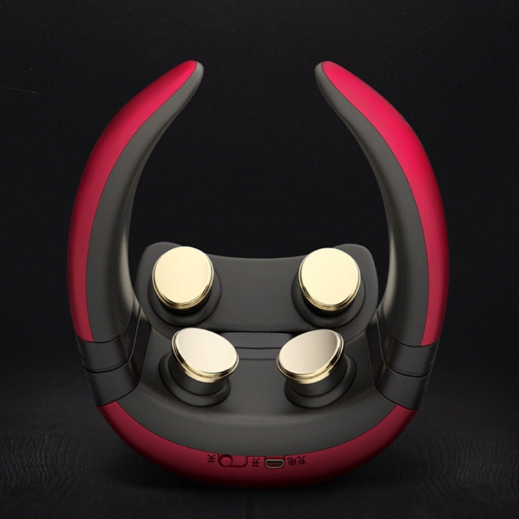 Four-head Shoulder and Neck Massager Pulse Neck Protector(Red) - free shipping - PMC TechLife - Order now!