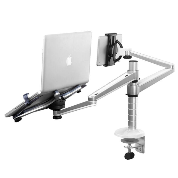OA-9X Aluminum Alloy Height Adjustable Universal Rotation Double Arm Holder Notebook Tablet Combination Stand - Laptop Stand by PMC Jewellery | Online Shopping South Africa | PMC Jewellery